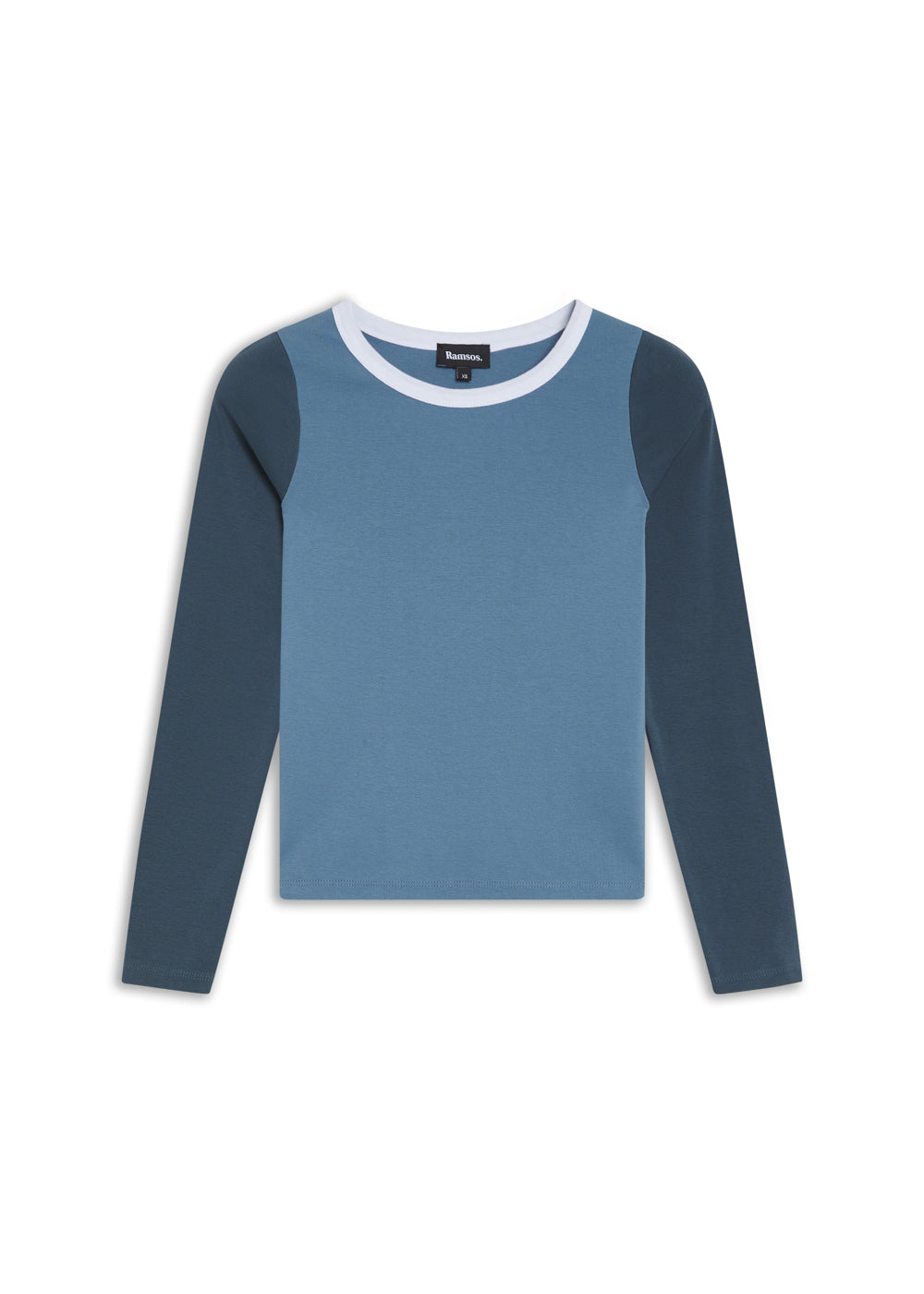 Triple Tone Long T-Shirt Blue