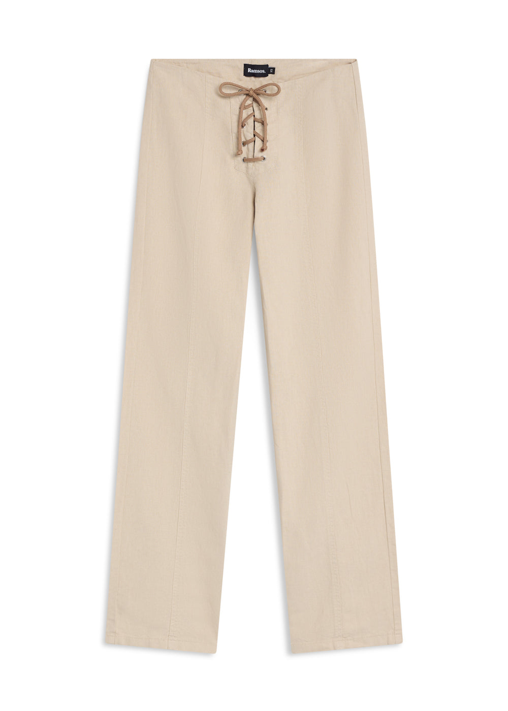 Linen Crossed Pants Beige