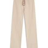 Linen Crossed Pants Beige