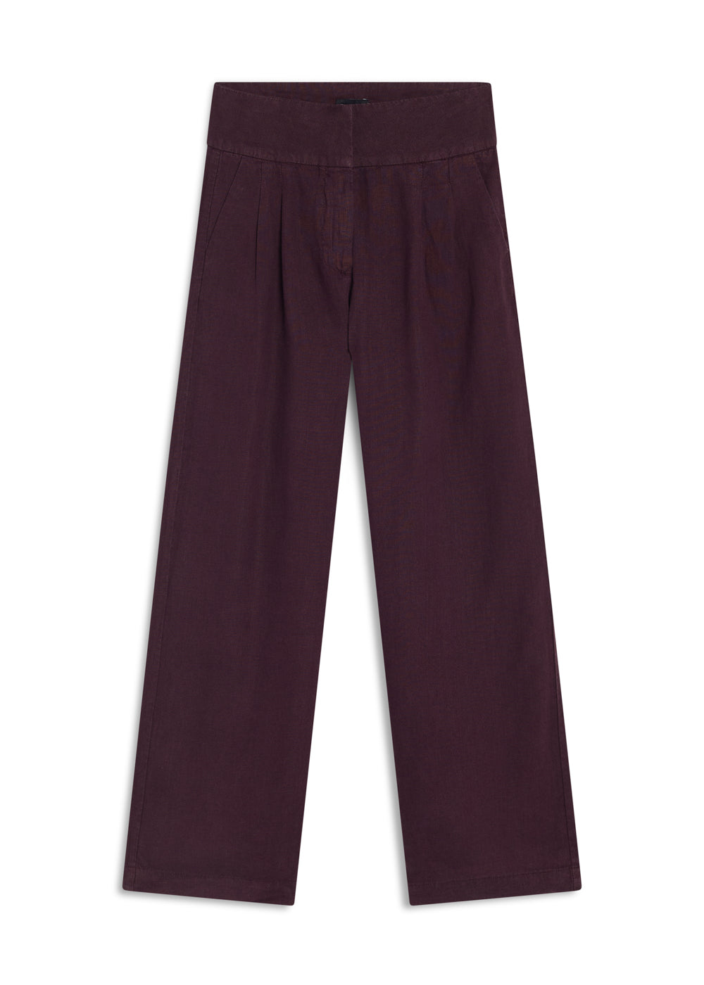 Linen Pleated Pants Mauve