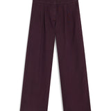 Linen Pleated Pants Mauve