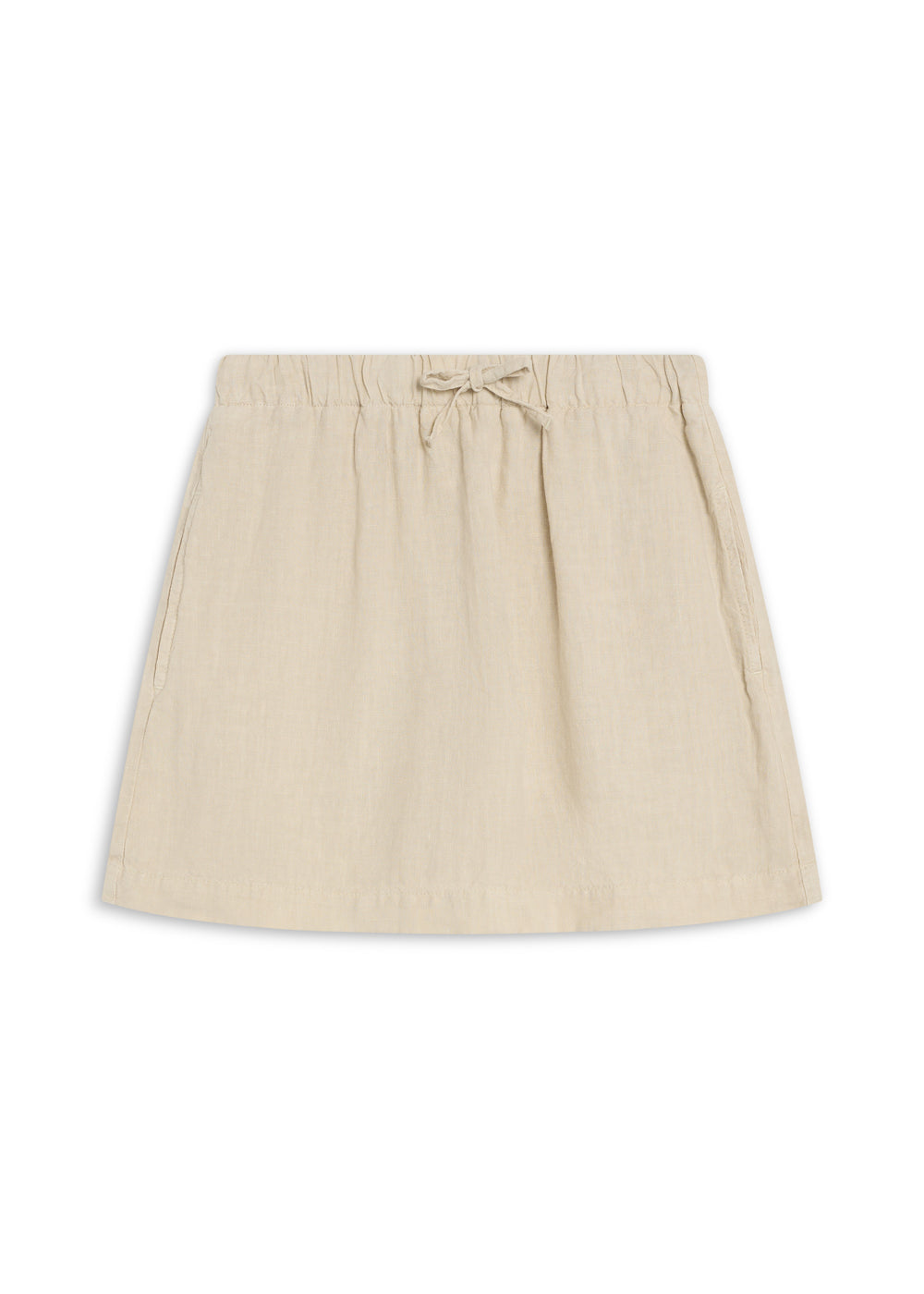 Short Linen Skirt Natural