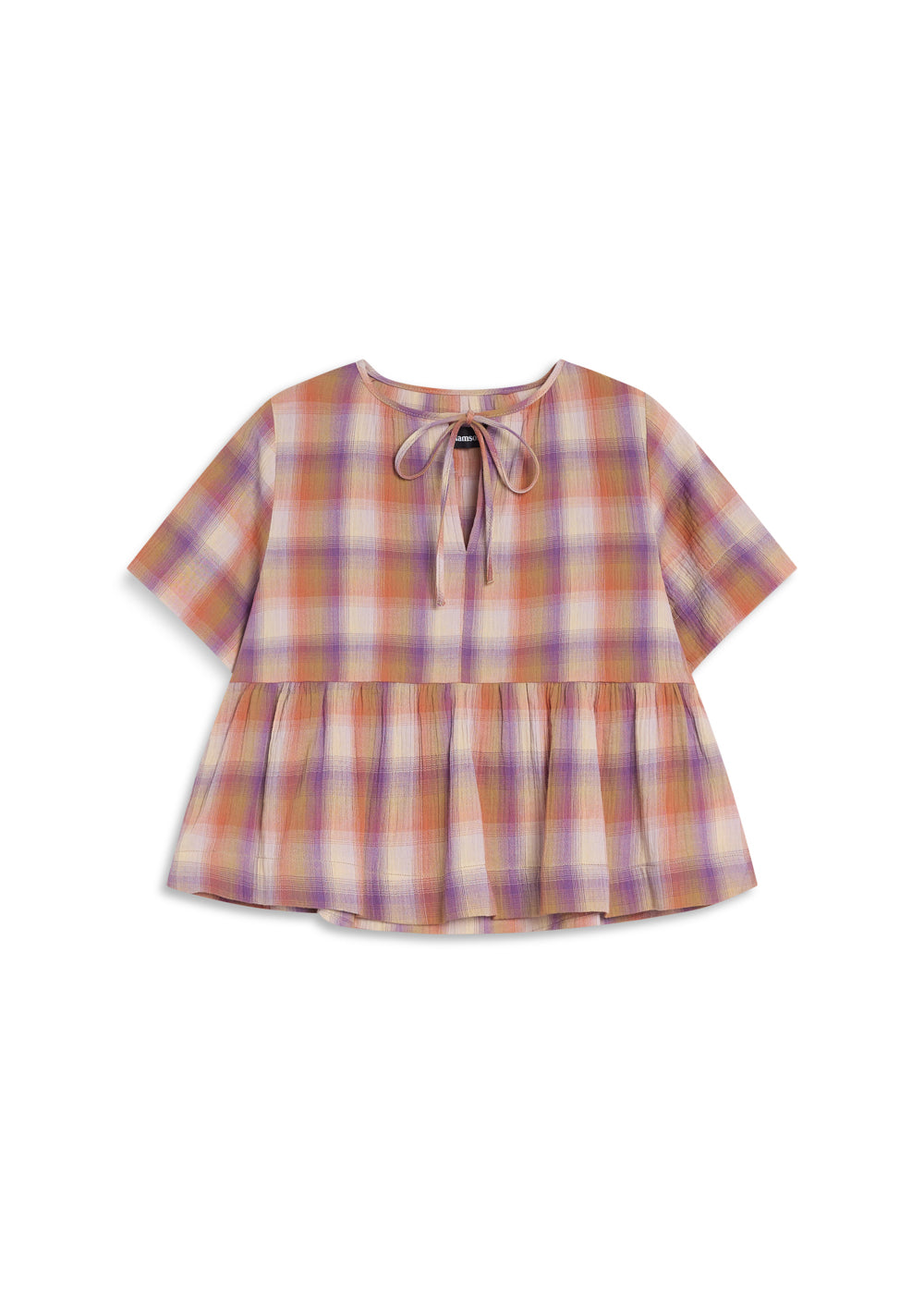 Square Blouse Pink & Orange