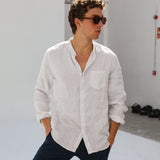 Mao Linen Shirt Natural