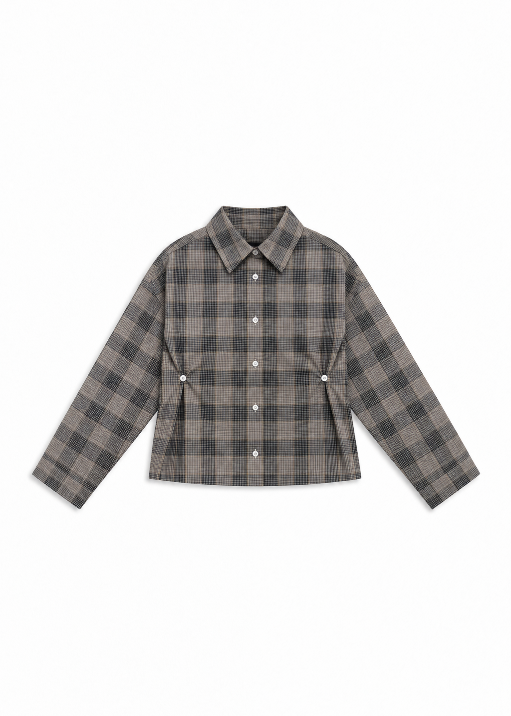 Square Shirt Detail Grey & Yellow