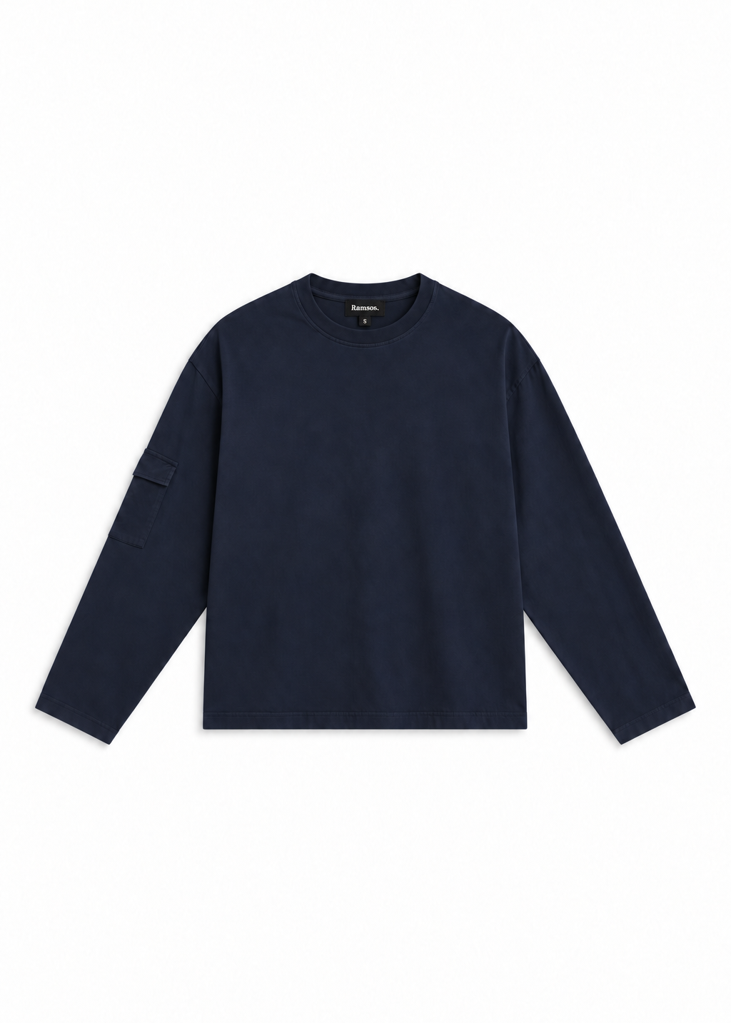 Soft Modern Long Trendy Side Pocket Dark Navy