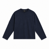 Soft Modern Long Trendy Side Pocket Dark Navy