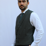Linen Vest Green