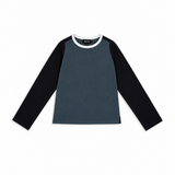 Triple Tone Long T-Shirt Blue