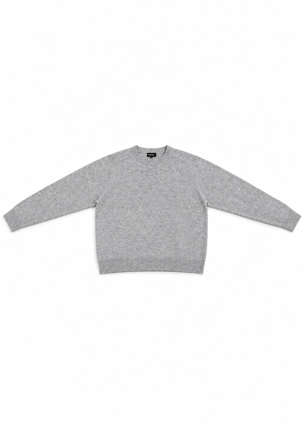 Round Knit Sweater Grey