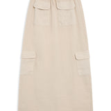 Cool Linen Skirt Beige