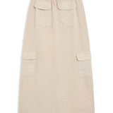 Cool Linen Skirt Beige