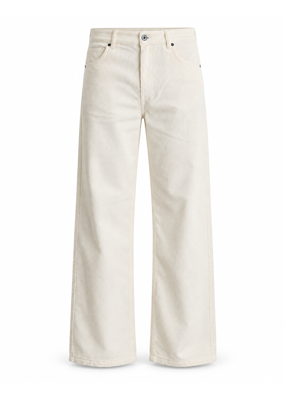 Corduroy Wide Comfy Pants White