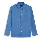 Linen Denim Shirt Blue