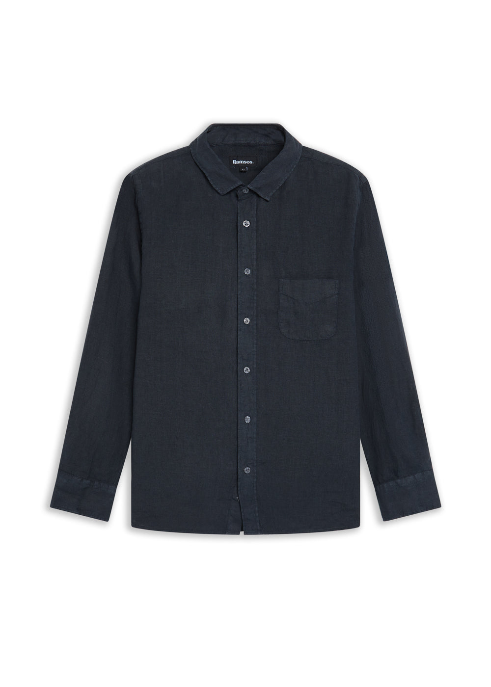 Linen Pocket Shirt Dark Navy