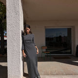 Stripes Dress Black & Grey