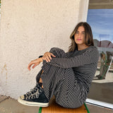 Stripes Dress Black & Grey