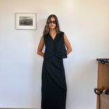 Diplomatic Stripes Skirt Black & Grey