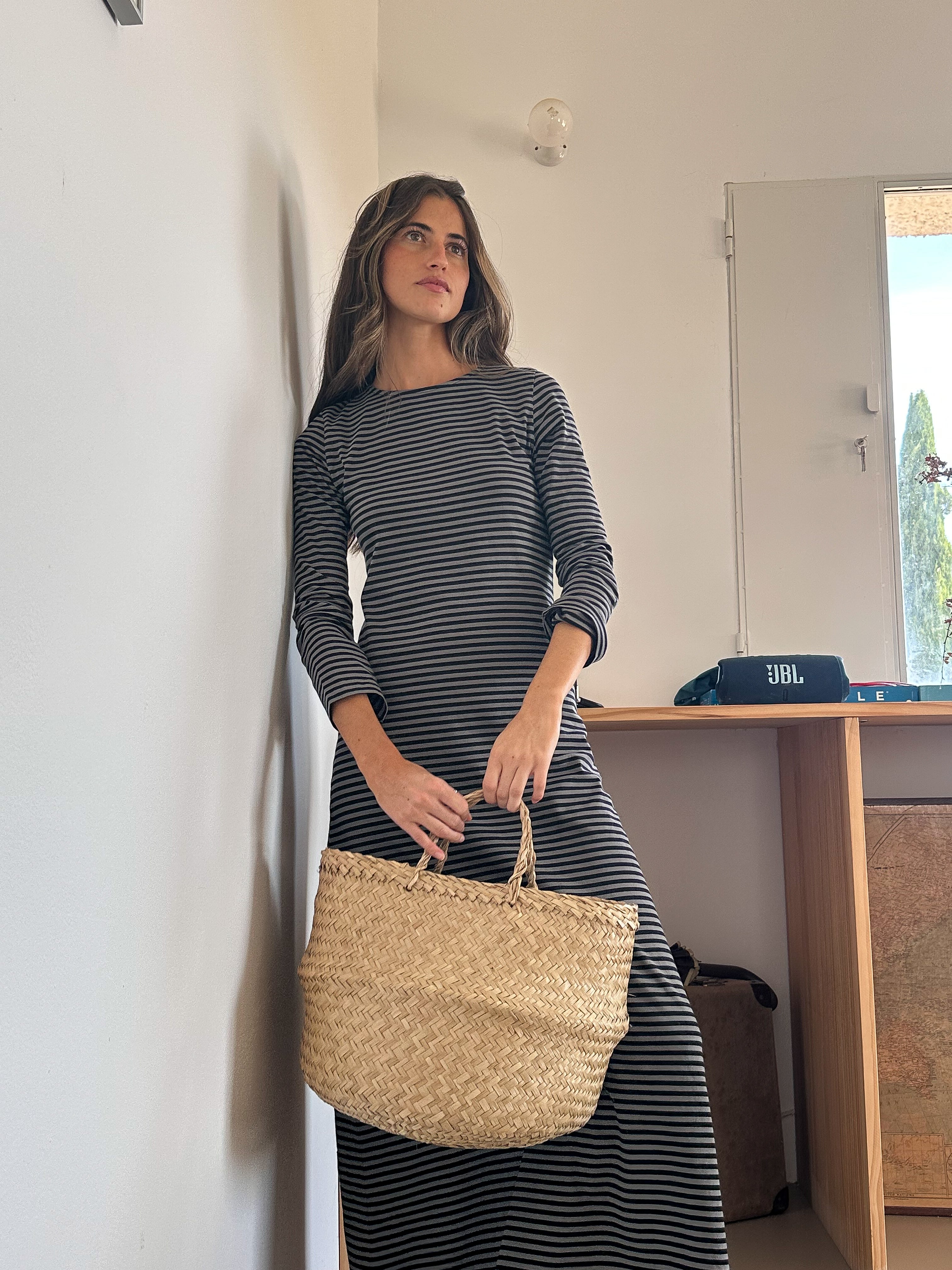 Stripes Dress Black & Grey Stripes Dress Black & Grey
