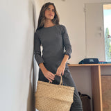 Stripes Dress Black & Grey