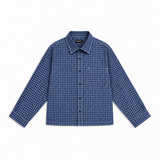 Square Modern Seams Shirt Dark Blue