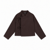 Long Japanese Crossed Top Brown
