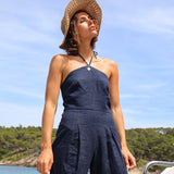 Caterina's Linen Jumpsuit Dark Navy