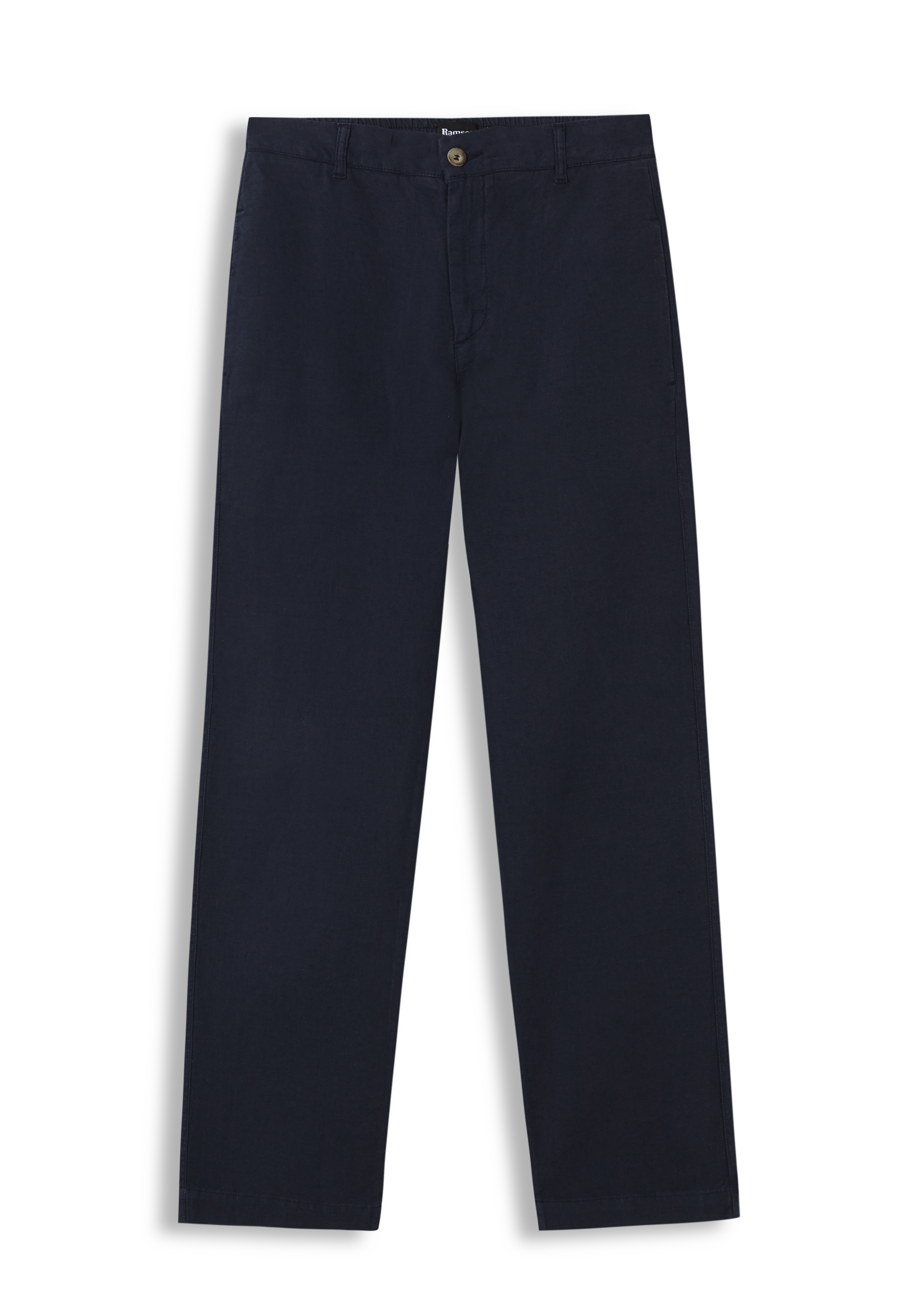 Linen Button Comfy Pants Blue