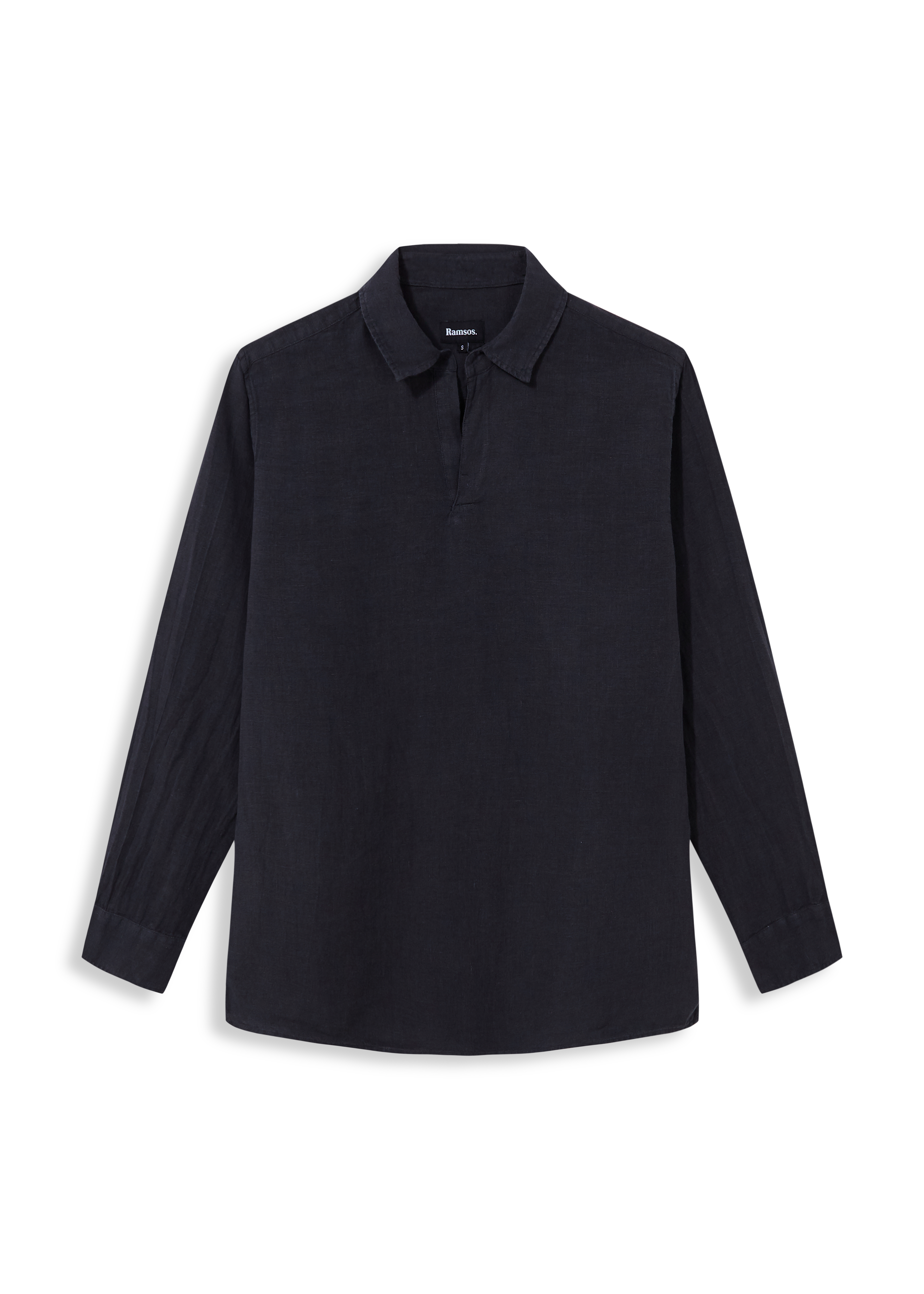 Linen Modern Polo Dark Navy