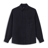 Linen Pocket Shirt Dark Navy