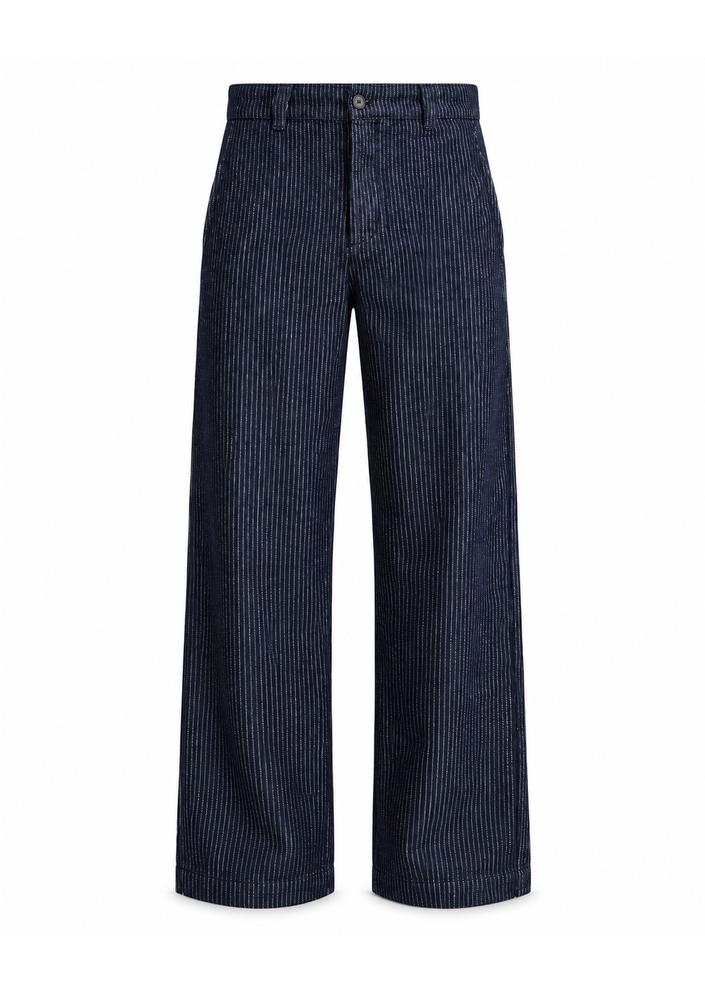 Button Stripes Comfy Pants Navy