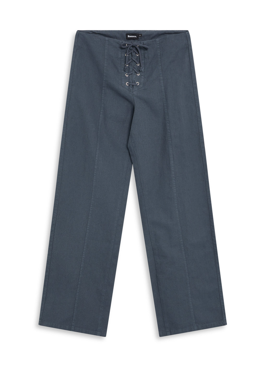 Crossed Linen Pants Petrol