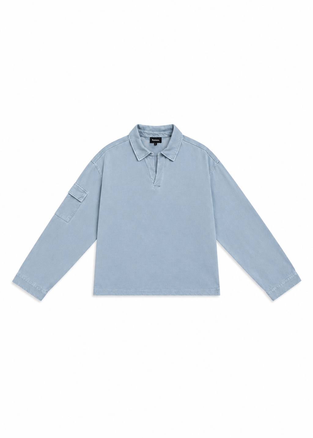 Soft Modern Side Pocket Polo Light Blue