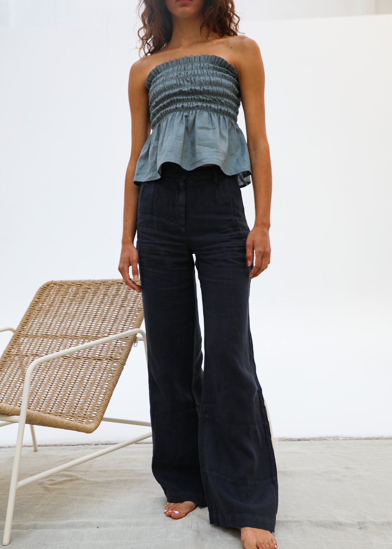 Linen Pants Petrol