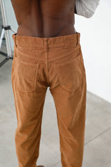 Corduroy Denim Comfy Pants Brown