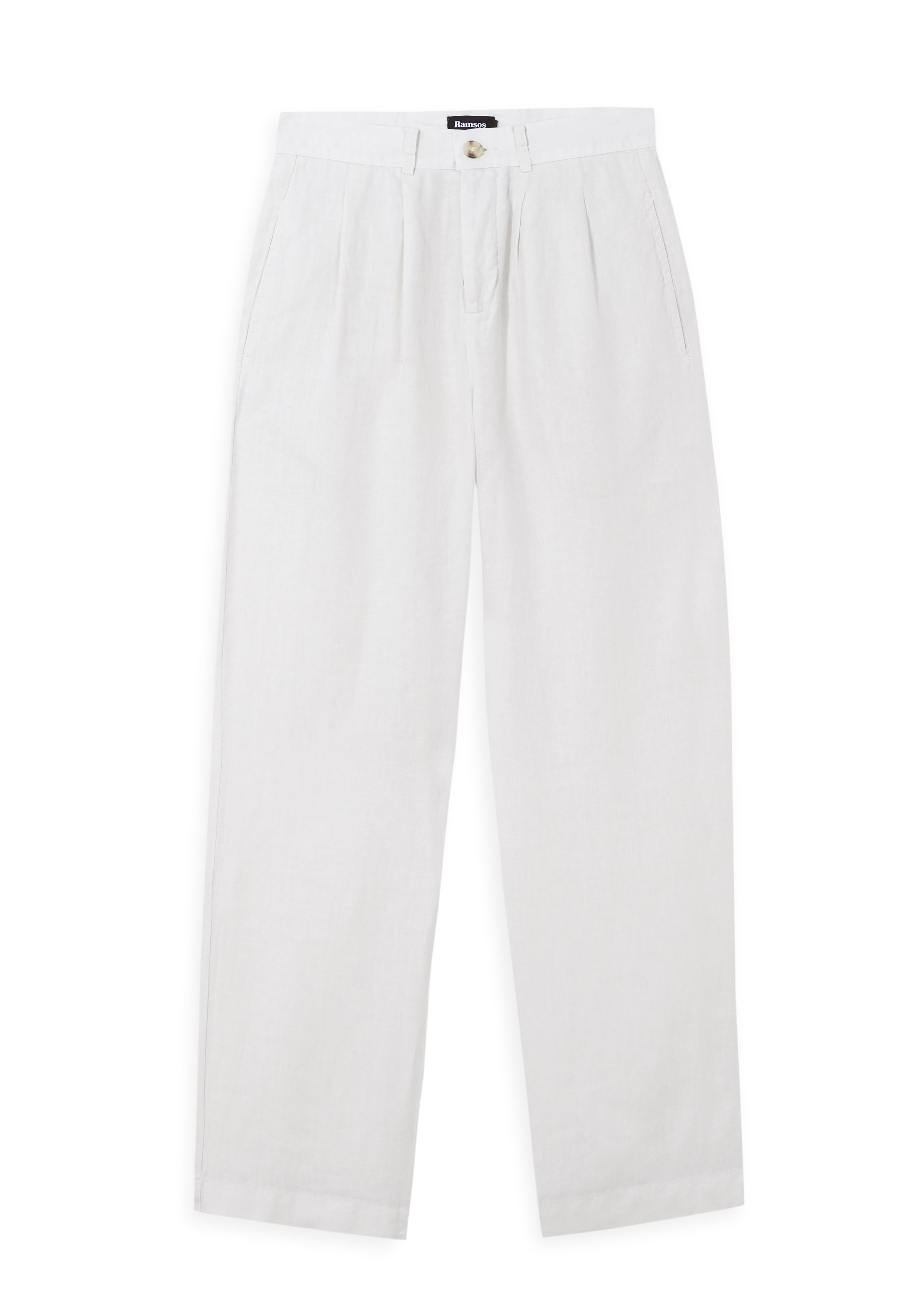 Retro Pleated Pants Natural