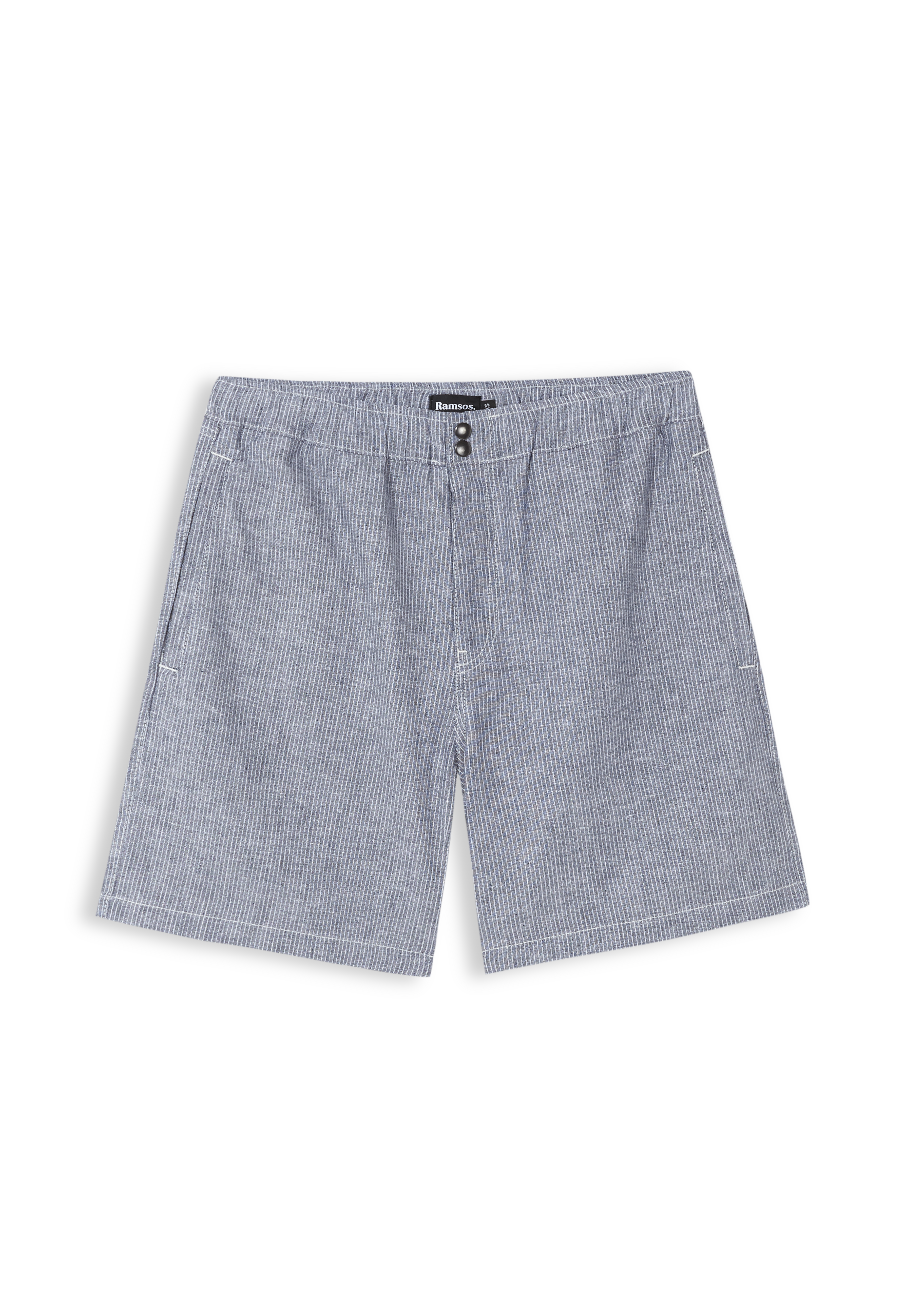 Short Comfy Linen Stripes Blue