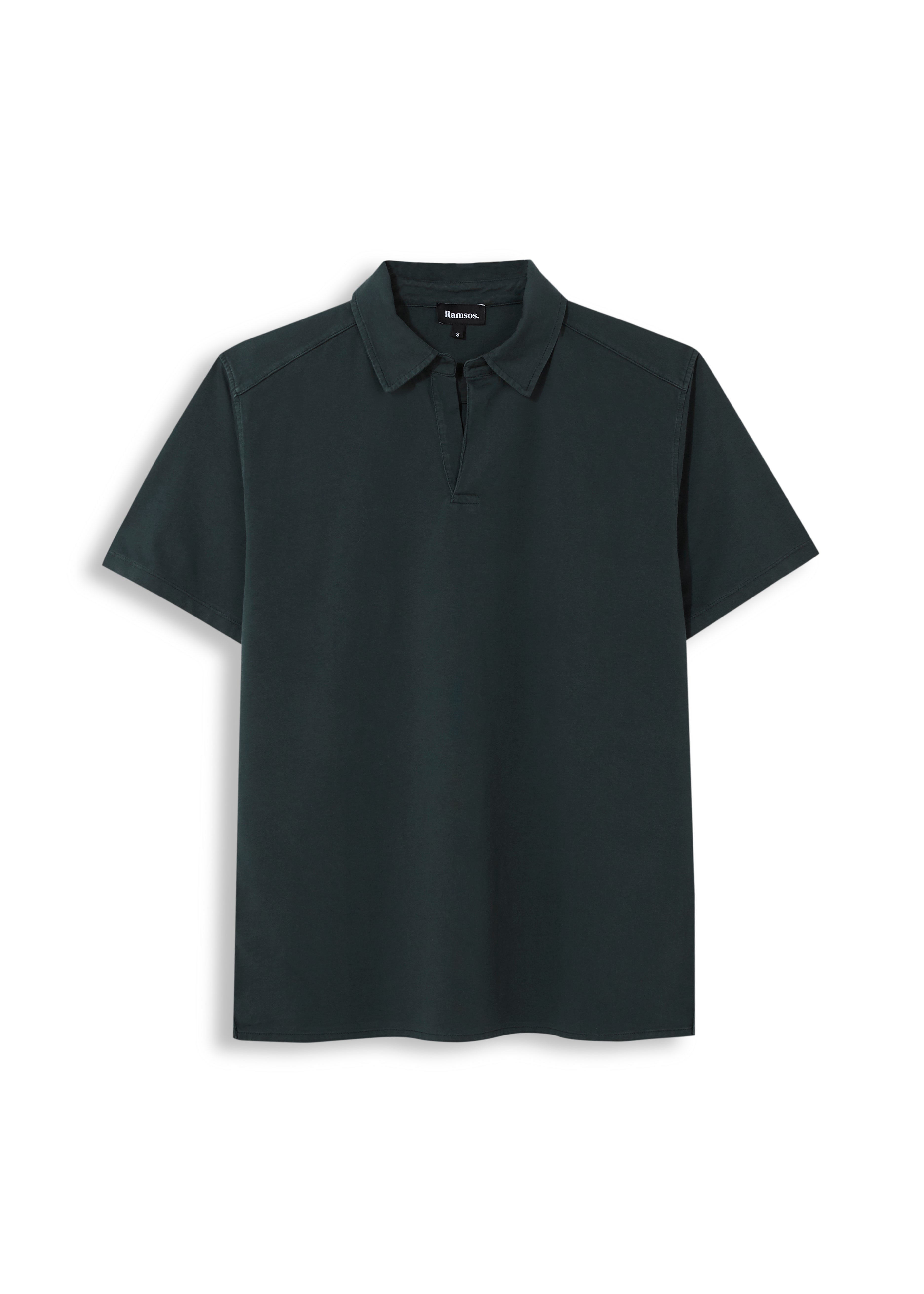 Short Modern Polo Dark Green