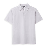 Short Modern Polo Light Grey