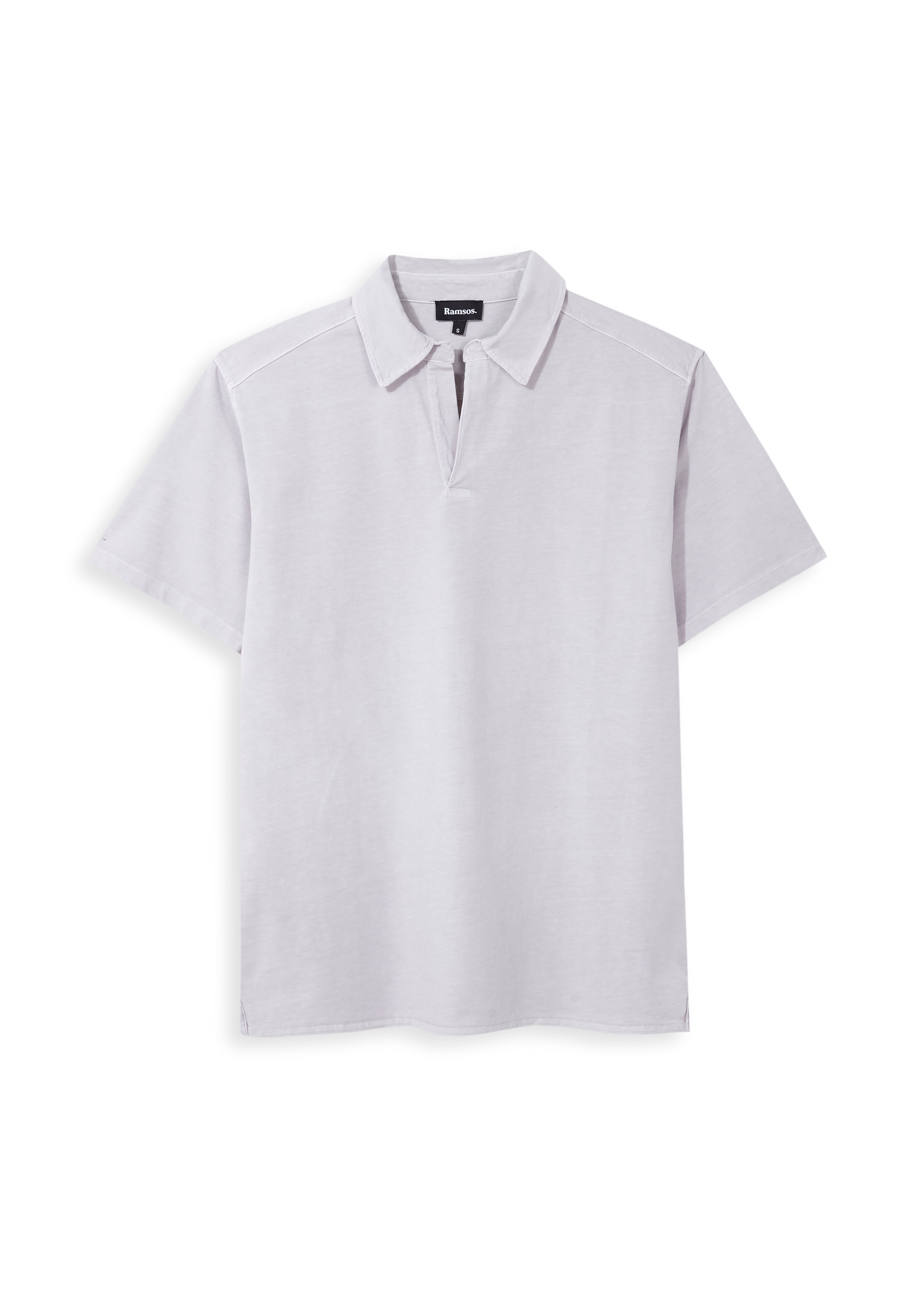 Short Modern Polo Light Grey