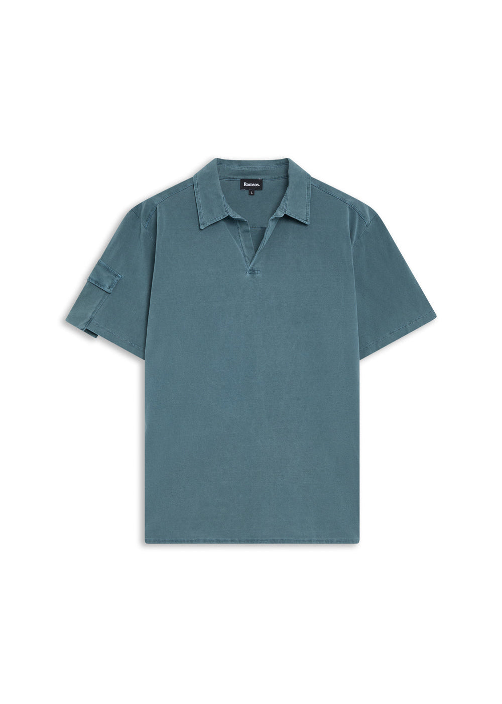 Short Modern Polo Pocket Green