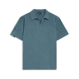 Short Modern Polo Pocket Green
