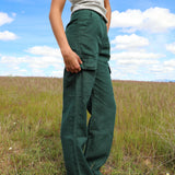 Pocket Linen Pants Green