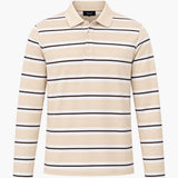 Stripes Polo Sweater Beige & White