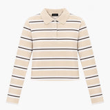 Stripes Polo Sweater Beige
