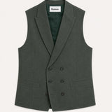 Linen Vest Green
