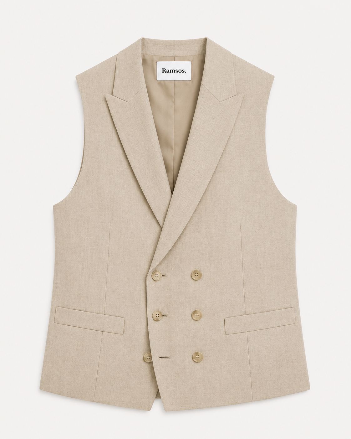Linen Vest Beige