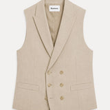 Linen Vest Beige