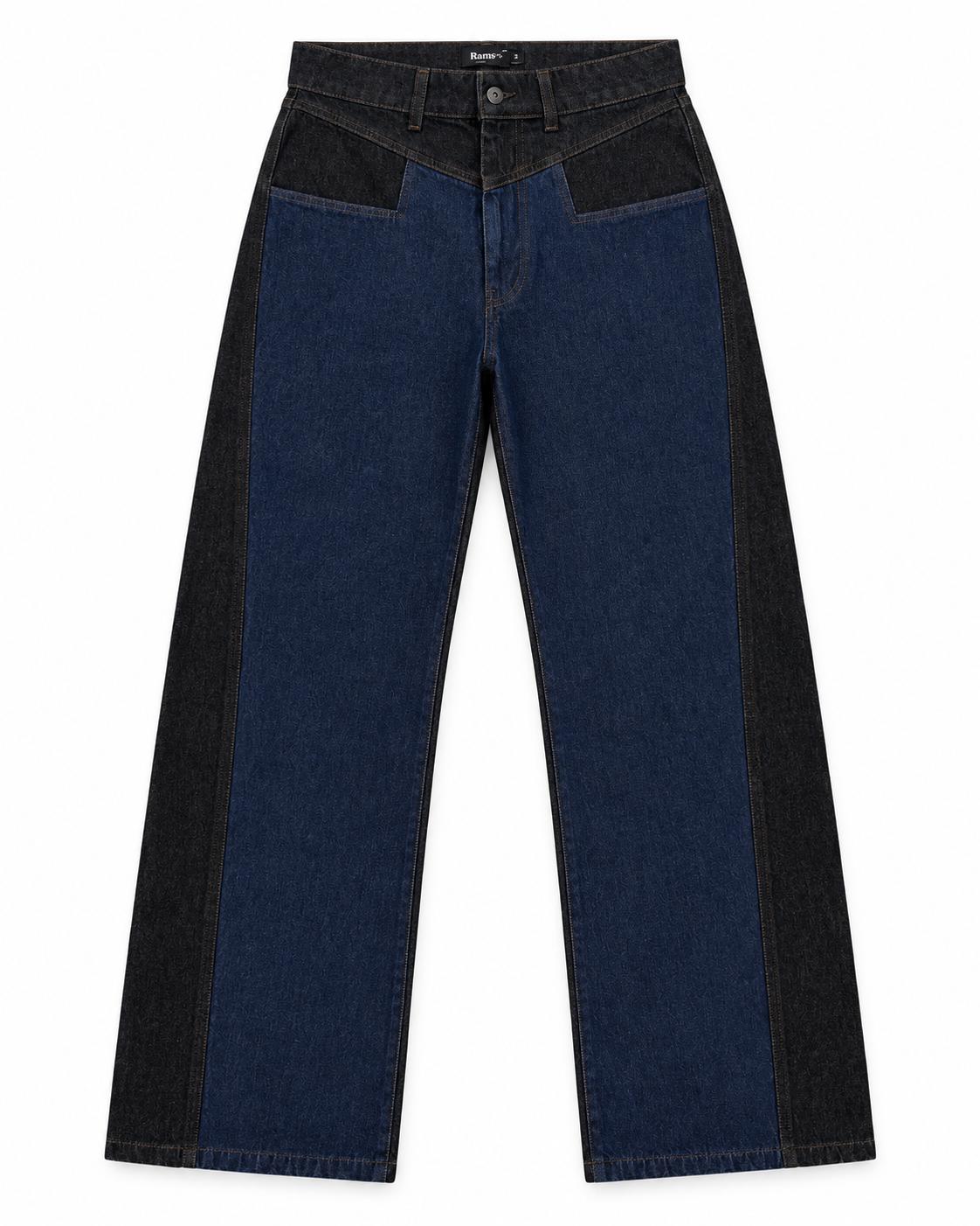 Double Tone Jeans Black & Blue