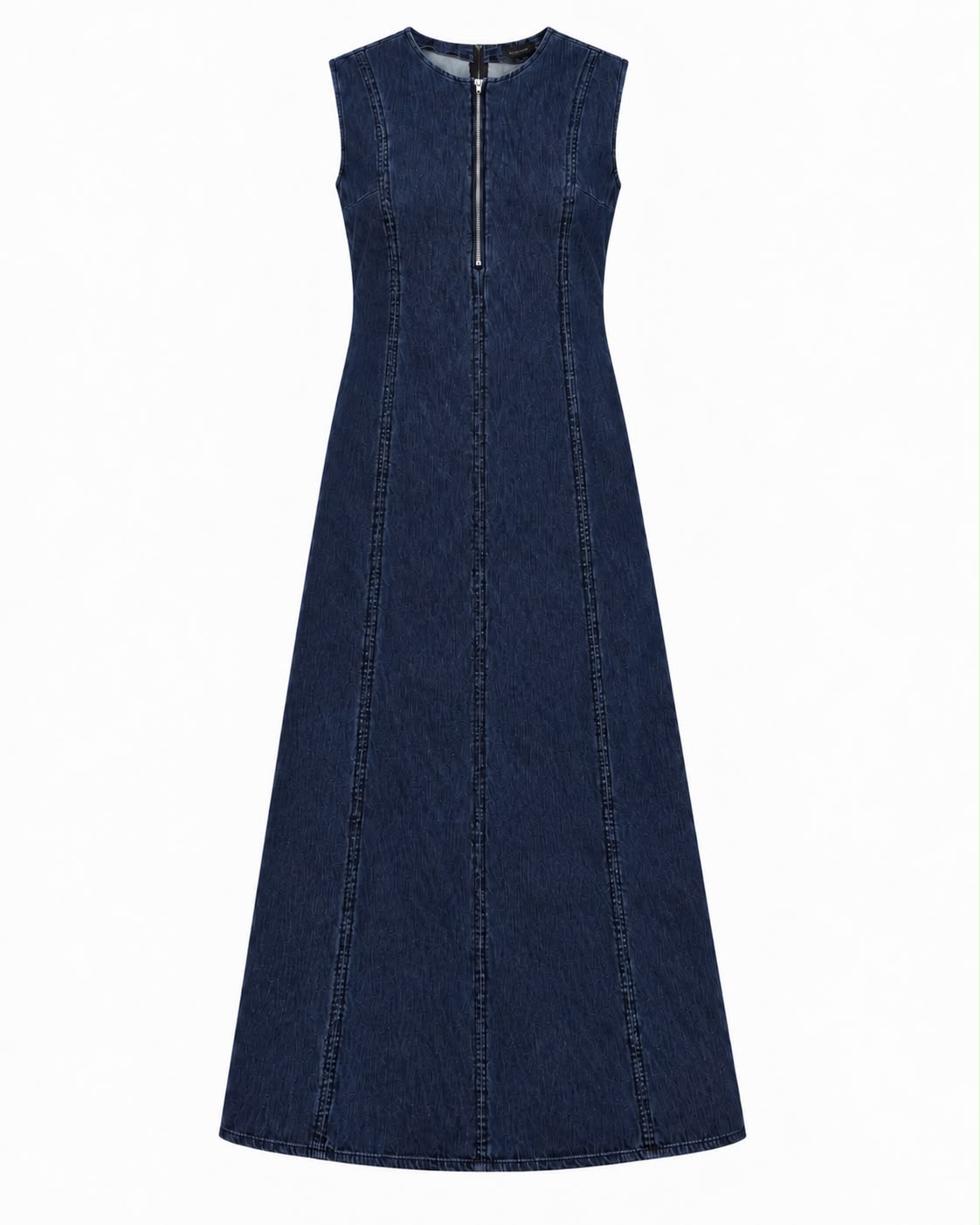 Denim Midi Zip Dress